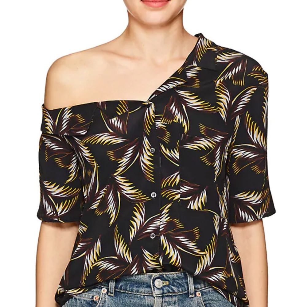 A.L.C. Josephine Blouse in Palm Print
